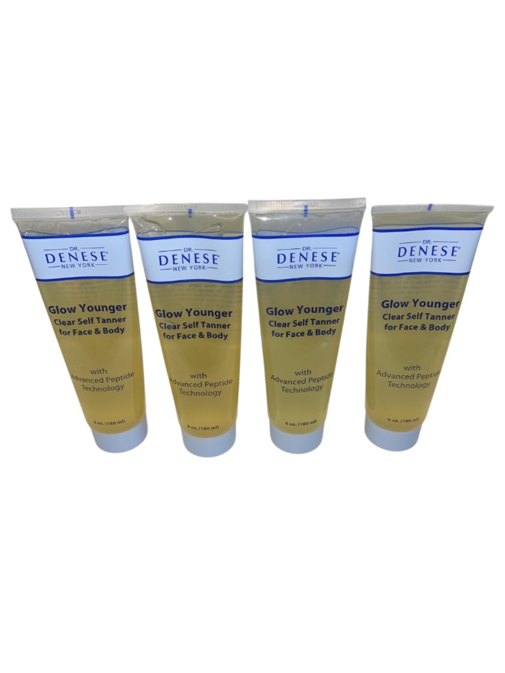 Dr Denese Glow Younger Clear Self Tanner Face & Body Advanced Peptide Lot of 4